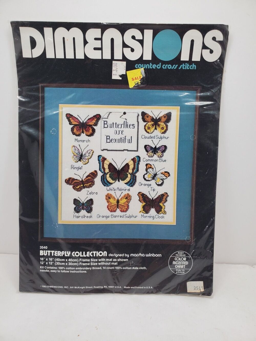 Butterflies Are Beautiful Counted Cross-Stitch #3540 from Dimensions
